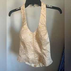 Medium vintage halter top yellow